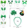 5pcs Green Clover Hair Band Elf Hat Accessories For St. Patrick's Day