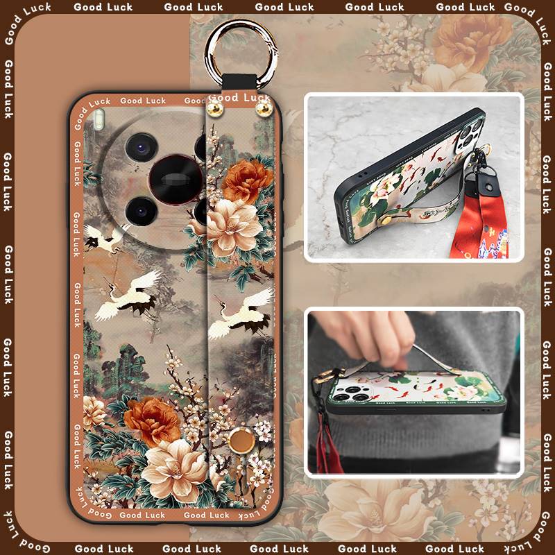 Fashion Elderly lady Phone Case For ZTE Blade V70 Max/Nubia V70 Max Phone Holder Lanyard Back Cover Soft case For Mom