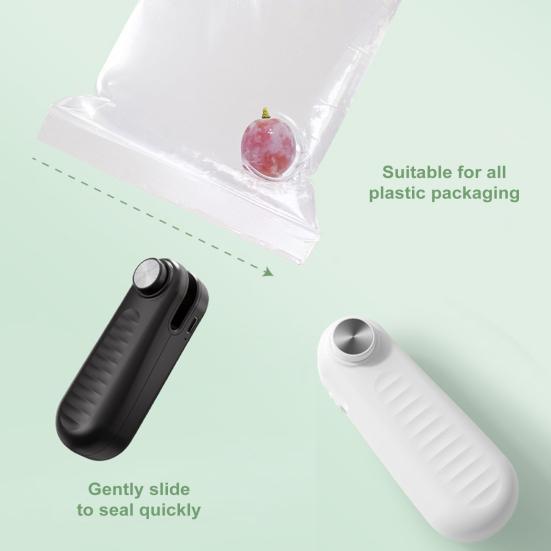 Мини-запайщик пакетов с резаком, перезаряжаемая термосварочная машина 1200 мАч, портативный запайщик для пакетов