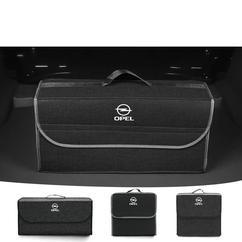 Car Storage Travel Bag Soft Woolen Felt Car Trunk Organizer For Opel Insignia Corsa Zafira Mokka Grandland Antara Ampera DU5