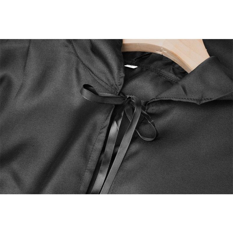 Хэллоуин Однотонный Плащ Звездные Войны Винтажный Плащ с Капюшоном Длинный Черный Магический Плащ с Капюшоном Костюм