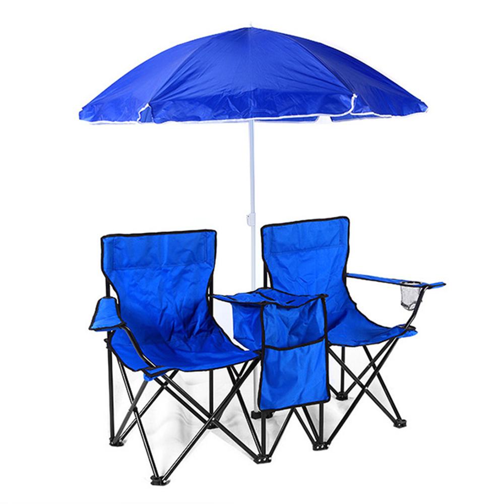 Складной стул, складной портативный стул для кемпинга, пляжа, лужайки и навеса, мешок для льда для двоих