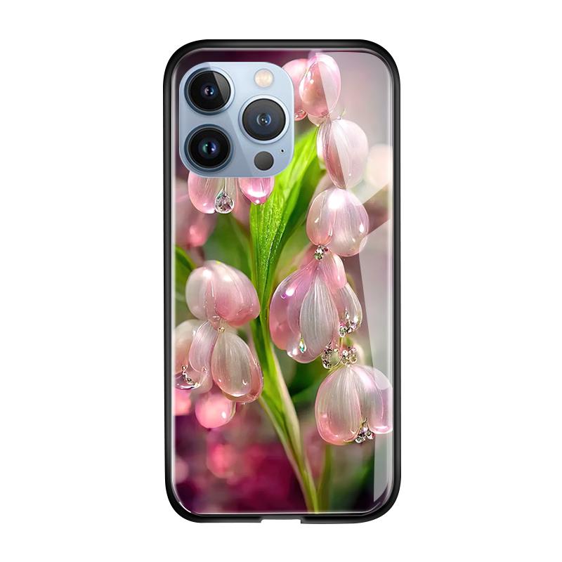 Чехол для телефона из закаленного стекла для iPhone 11 12 13 14 15 16 17 Redmi 10 12 14C Note10 Note14 Xiaomi 11Lite PocoC75 Мягкий край Ударопрочный Гладкий чехол