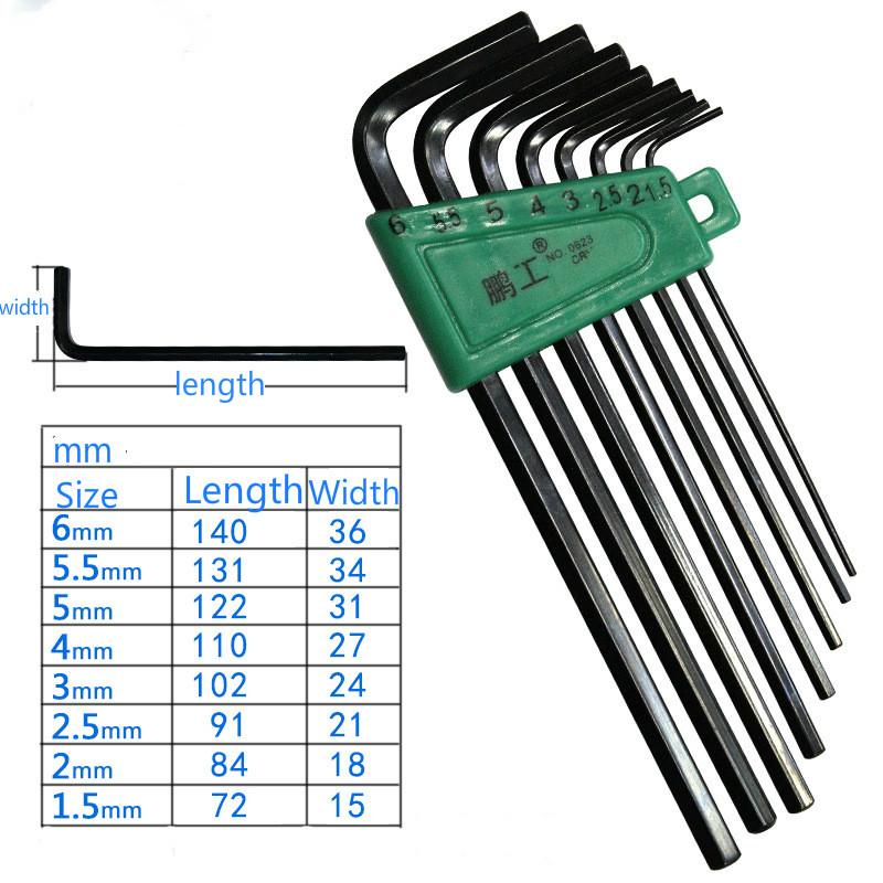 1 Набор 1,5 мм-6 мм Шестигранный Аллен Шестигранник Велосипедный Ключ Ремонтный Набор Инструментов Ремонтный Ключ Велосипедный Ручной Инструмент