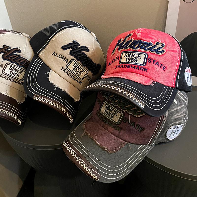 Punk Letters Embroidery Baseball Cap for Women Men Hip Hop Patchwork Snapback Peaked Hat Outdoor Sport Sunshade Street Hats