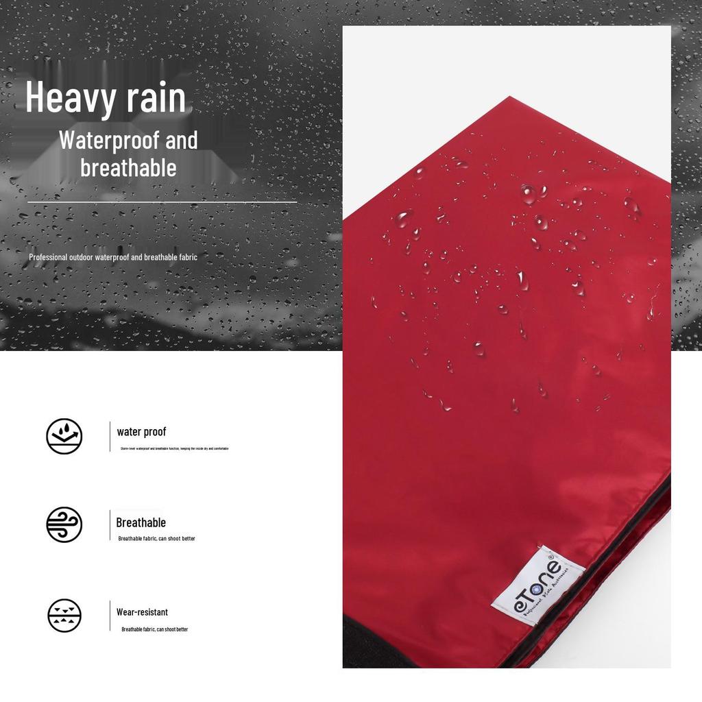 Etone Большеформатная камера фокусировочная ткань - Серебристая, Красная, Черная бленда, Дышащая оберточная ткань Коробка 4x5, 8x10