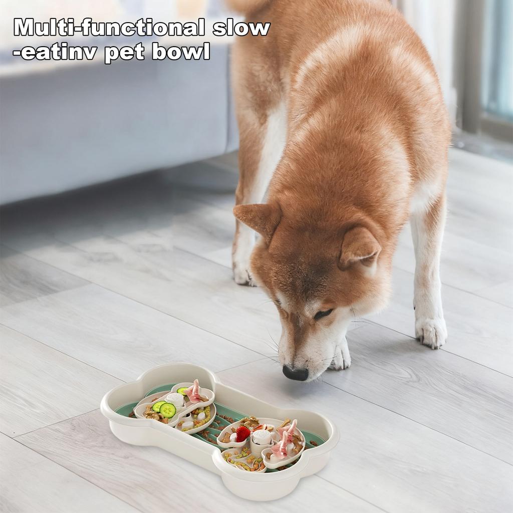 Multi-functional Slow Feeder Dog Food Bowl, Pet Puzzle Toy, -choking Feeder, Bowl