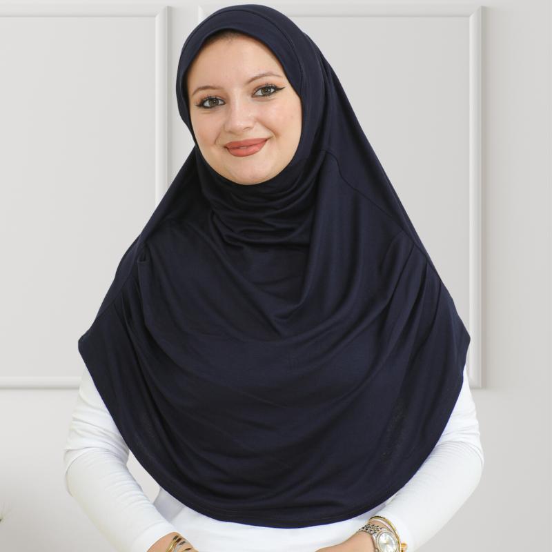 Готовый к ношению хиджаб для женщин, мгновенный тюрбан, мягкий мусульманский шарф для молитвы, длинные хиджабы, исламская одежда, трикотажная абайя