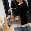 Оптовая Зимняя Колледж Ветер Ткань Клетчатая Сумка Женская 2025 Новая Сумка-тоут Повседневный Рюкзак Большой Вместимости