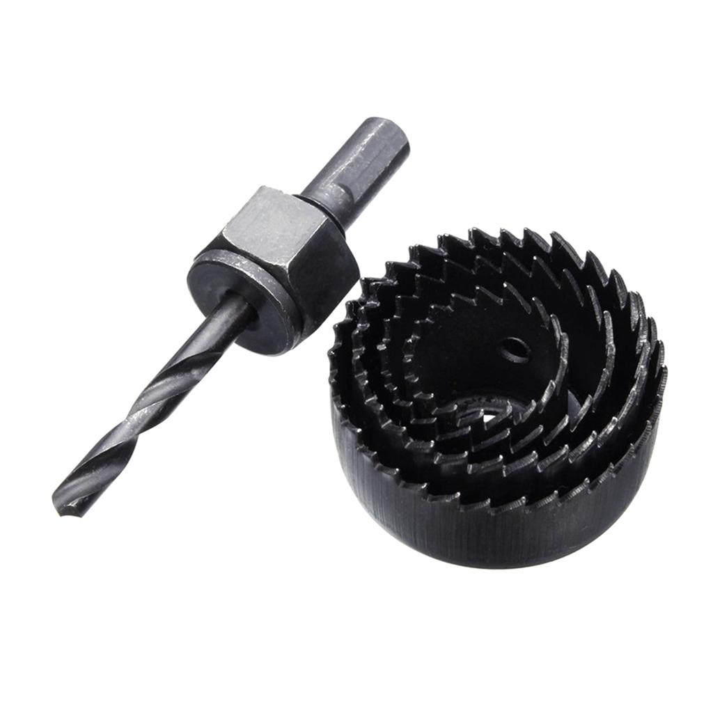 Комплект из 5 кольцевых пил для дерева, электрическая дрель, фреза для дерева, комплект кольцевых пил для дерева, ПВХ, пластика, гипсокартона, гипсокартона