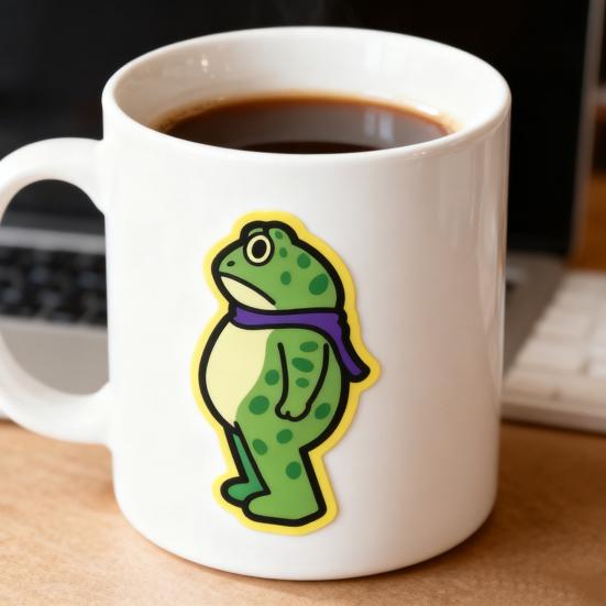 10 шт. Наклейки протеста с лягушками Легко наносятся Водонепроницаемая наклейка на бампер Водонепроницаемая виниловая наклейка для ноутбука, бутылки для воды, автомобиля