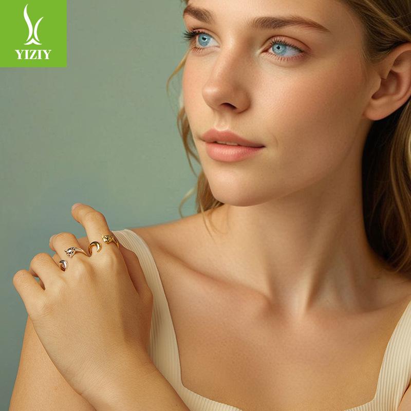 Кольцо Открытое Животное Лиса, Кольцо-Шарм из Стерлингового Серебра 925 пробы