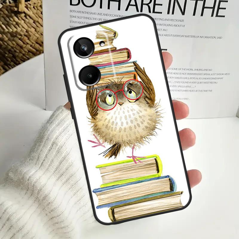 Милый чехол с рисунком совы для Realme C55 C53 C51 C35 C33 C30 C67 C21Y C25s C15 9 10 12 11 Pro Plus GT Neo5 Cover
