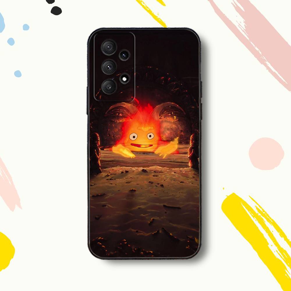 F-Fire C-Calcifer очаровательный чехол для телефона для Samsung Galaxy A 80,72,73,91,53,22,51,52,5G,Plus,J,Note Мягкий черный чехол