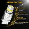 2x AUXITO 3157 3156 LED Reverse Brake Turn Signal Light Bulb 6500K Super White