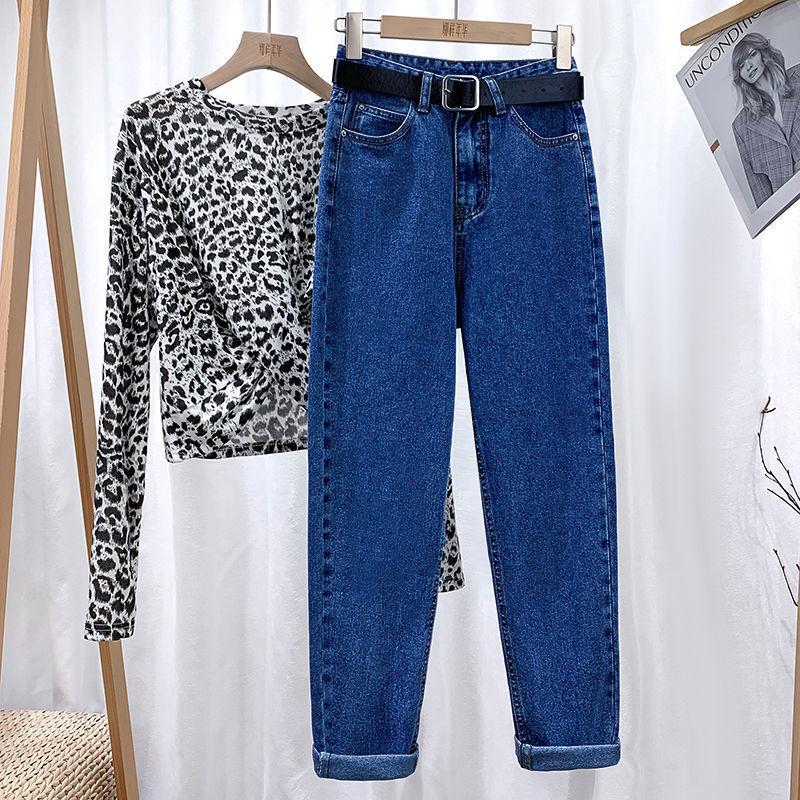 Тонкие летние джинсы с высокой талией. Женские летние свободные прямые штаны-шаровары в форме репы.