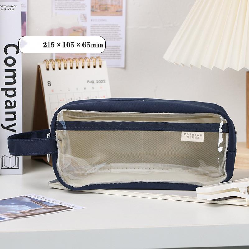 Свежий стиль, прозрачные сумки для карандашей, красивая сумка для ручек, водонепроницаемый держатель для канцелярских принадлежностей большой емкости, школьные/офисные принадлежности