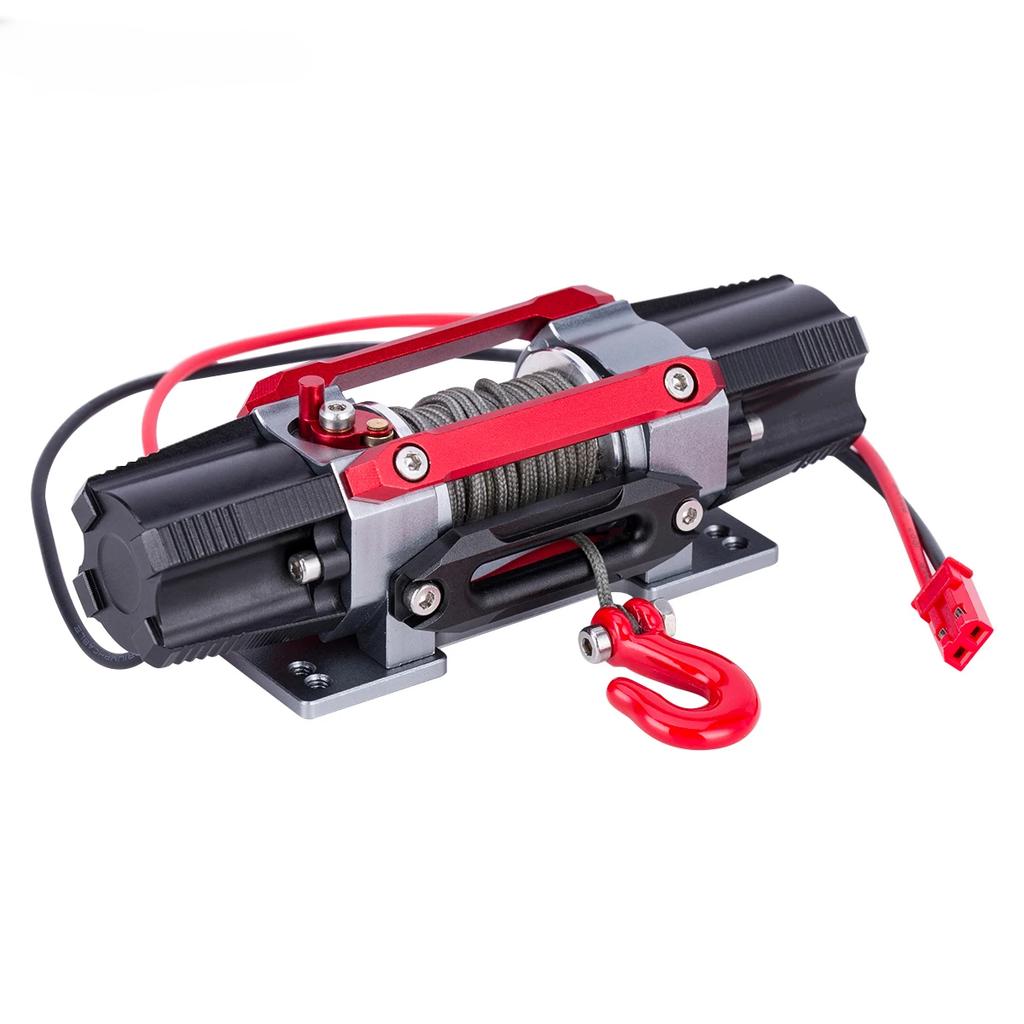 Dual Motor Metal Simulated Winch for 1/8 1/10 RC Crawler Car TRX4 SCX10 Traxxas  RC4WD D90 KM2 Redcat YK4082 Upgrade Parts