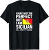 New Limited Funny Perfect Sicilian Flag Design SICILIA, I Love Sicily T-Shirt Tops Tee