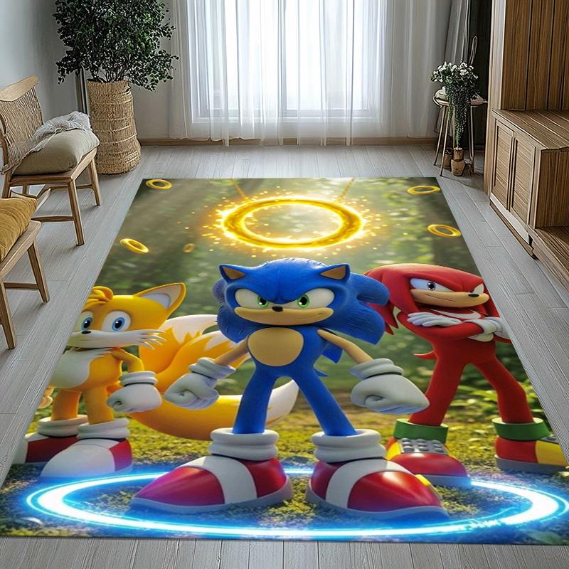 Ретро S-Sonic Мультяшные Игры Гостиная Нескользящий Ковер Мягкий Ковер для Спальни Детской Игровой Комнаты Дивана, Домашний Декор Придверный Коврик Подарок