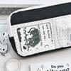 Black White Pen Bag Polka Dot Pencil Pouch Korean Pen Storage Organizer  Gift