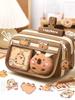 Cute Fabric Pencil Case Kawaii Large Capacity Animal Zipper Kids Bag Children's Boys' Pen Pouch Girl School Case Supplies