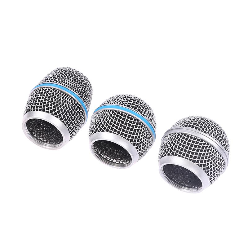 Microphone Replacement Head Steel Sm58 Mesh Handheld Microphone Grill Mesh Head