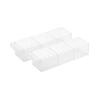 Yamazaki Refrigerator Storage Cases of with Dividers and 5762 X 2 (Set 2) Handles, White,
