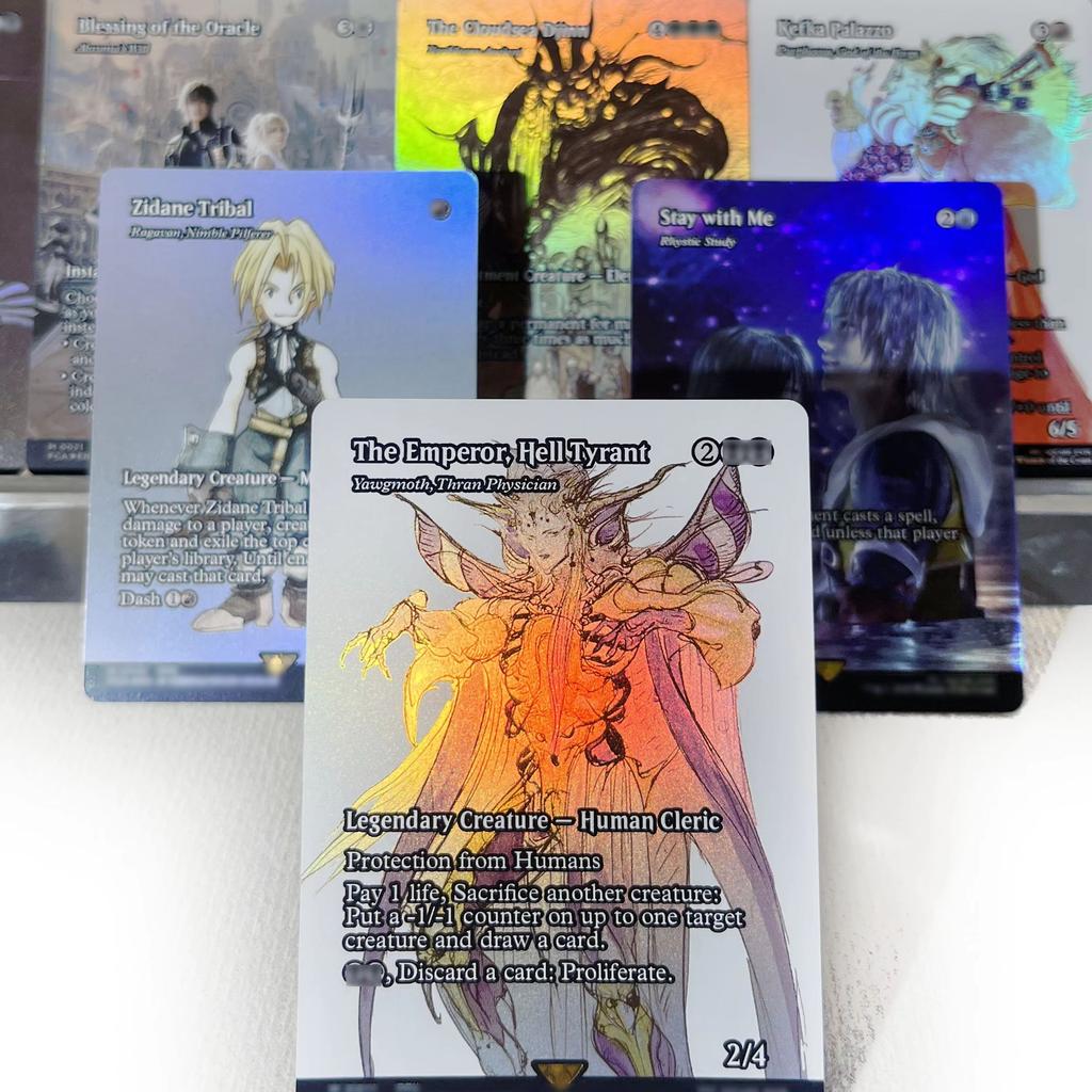 FCA FIN FIC PIP LTR FOIL4-002 волшебные карты Древний Медный Дракон Tcg прокси Путешествующий Чокобо Селес, Рунный Рыцарь собрание