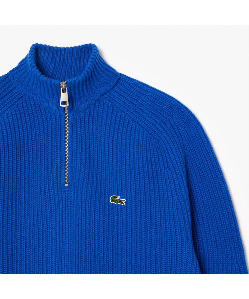 LACOSTE Men'S Rib Knit Half-Zip Pullover Ah3134-54N Hjm