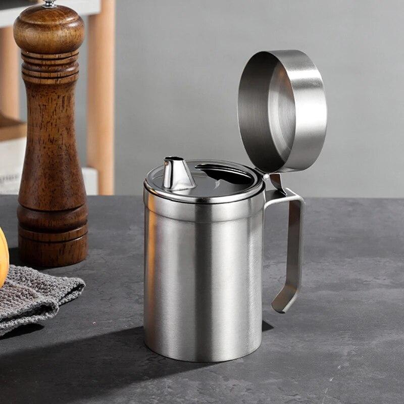 Нержавеющая сталь герметичный масляный фильтр сито горшок для соевого уксуса кухонная бутылка для приправ контейнер масленки для хранения кухонные инструменты