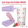 Multifunctional Silicone Ice Cube Mold for Whiskey & Cocktails, 430ml, Purple