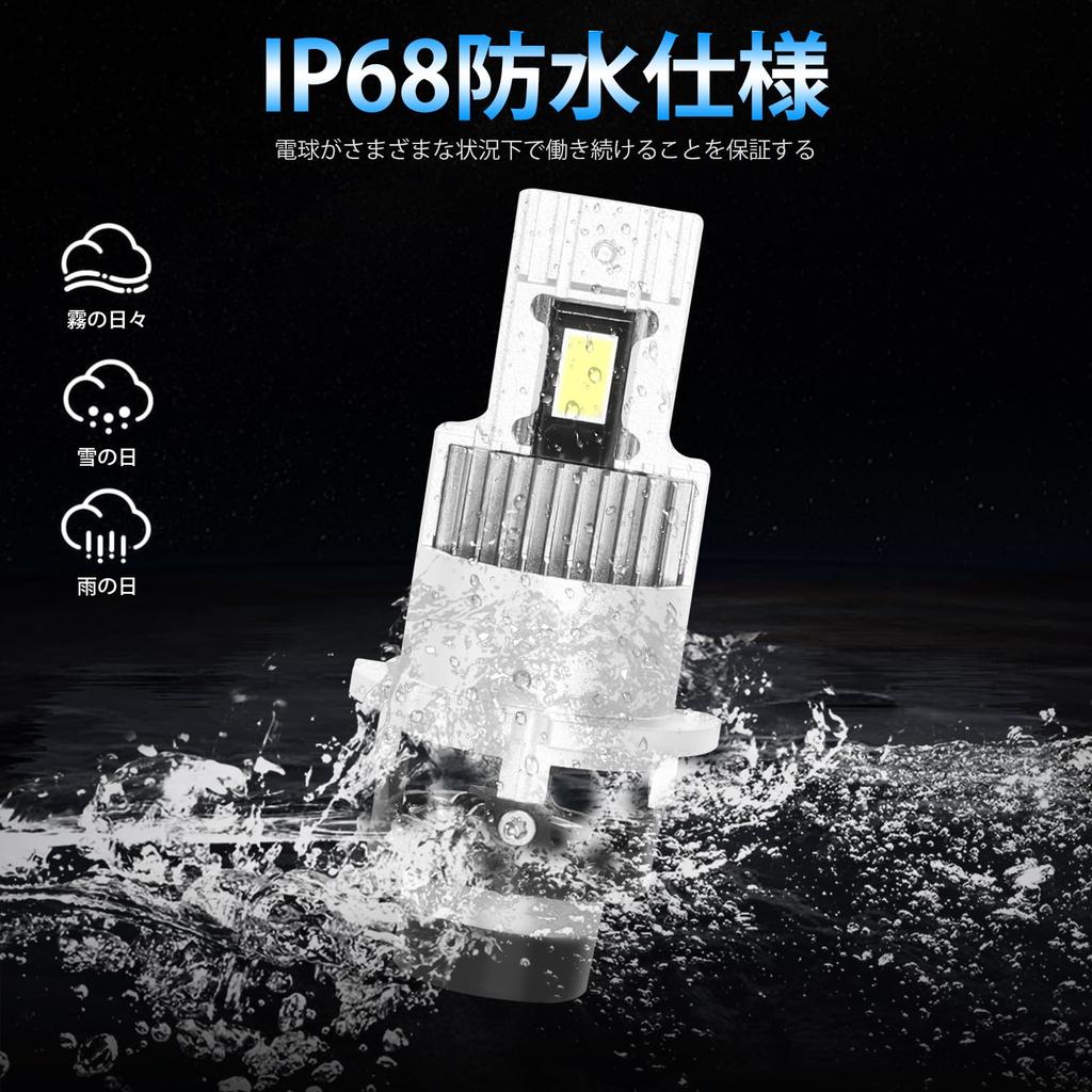 D4S LED Headlight, Compatible with Vehicle Inspection, Pon Mount, Explosive Light, 18,000 LM, 6,500K,