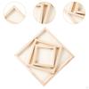 3x Clay Picture Frame Home Decor Display Handcraft Versatile Decorative Wooden Photo DIY
