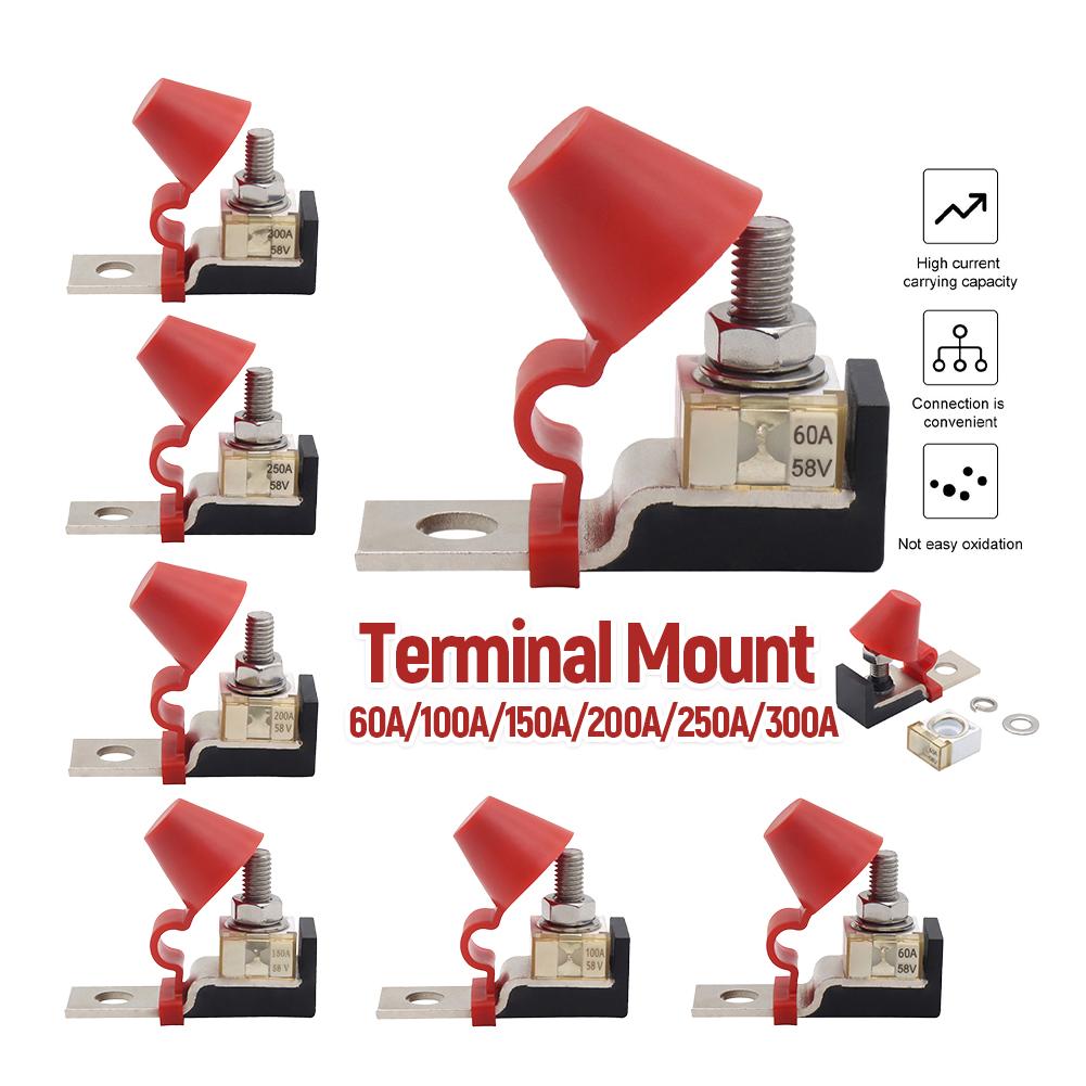 Блок предохранителей M8 PPS с кольцевым предохранителем 58 В, держатель клемм аккумулятора для морского транспорта, защита зажигания для лодки, грузовика, для дома на колесах, круизного лайнера, крана
