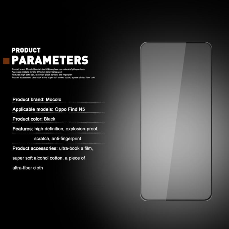 MOCOLO For Oppo Find N5 5G Screen Protector Anti-Shatter Silk Printing Tempered Glass Film
