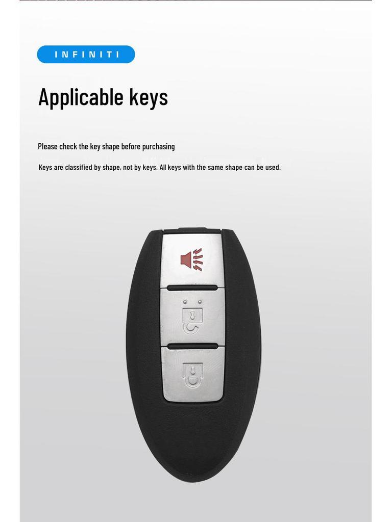 Infiniti QX50, Q60, Q50L, Q70L, G25, QX30, ESQ, FX35 Car Key Case for Men and Women