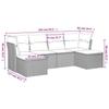 VidaXL Garden Lounge Set 6 Pcs with Grey Cushions Wicker 3218010