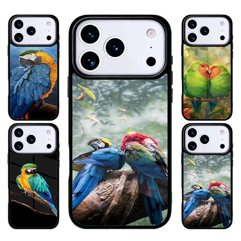 Чехол для телефона с изображением красочного попугая Ара для iPhone 17 Air 16 15 14 13 12 11 Pro Max Plus