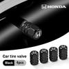 CKNJU1 4Pcs Aluminum Alloy  Car Tire Valve Cap Auto Accessories For Honda Civic Fit Jazz Accord Pilot CRV Odyssey Passport City Shuttle