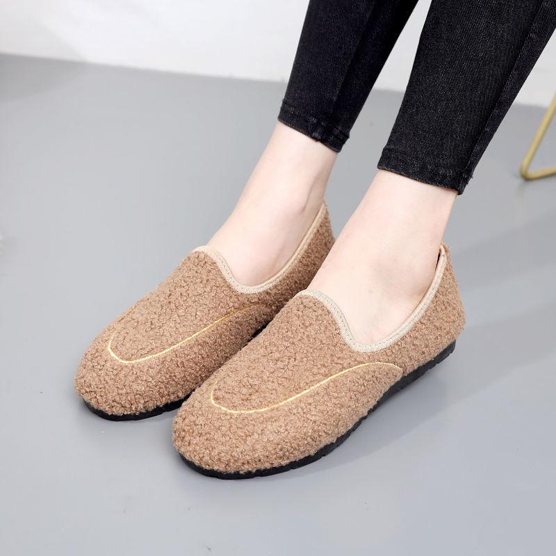 Fashion Furry Shoes Women Outdoor Fashion Flats Shoes Hot Sale Soft Comfortable Slip On Loafers Walking Footwear Woman Zapatos De Mujer9