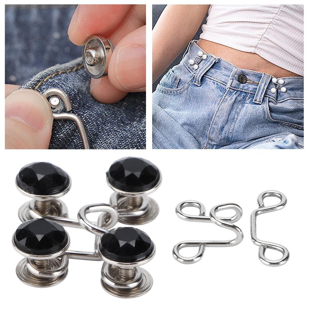 16pcs Reusable Waist Tightener Adjustable Pant Waist Button Sturdy Button Pins For Jeans