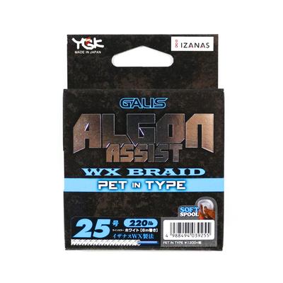 YGK Algon Assist WX Braid PET, тип 6 м, размер 25, 220 фунтов, белый (9255)