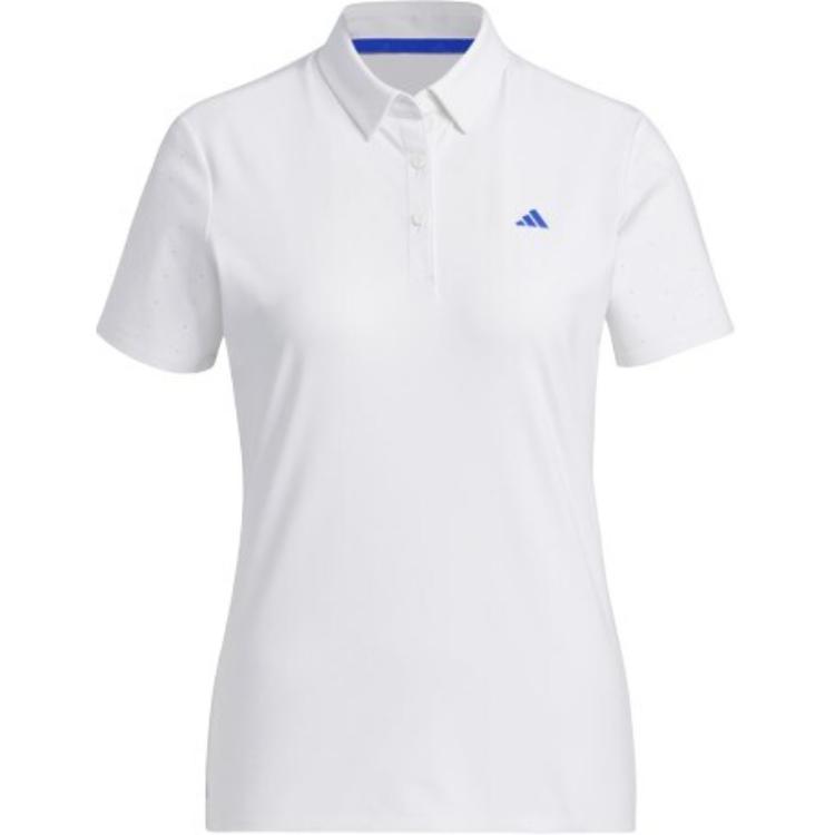 Adidas Solid Color Pullover Short Sleeve Polo Shirt Women Tops White HT0002