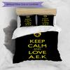 3pcs Duvet Cover Set (1*Duvet Cover + 2*Pillowcase, Without Core), AEK Athens FC Print Bedding Set, Bedroom Decor, All‑Season, Birthday Gift