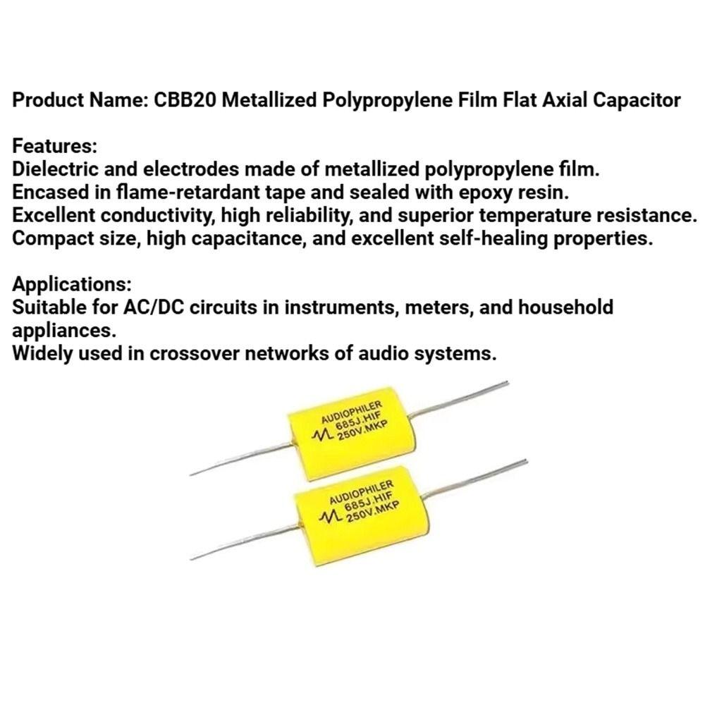 1Pcs Axial Lead Type Polypropylene Capacitor