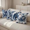 Blue and White Animal Print PillowcasesSuitable for Sofa Car Bedroom Decorative Cushion Cover Pillow Cover