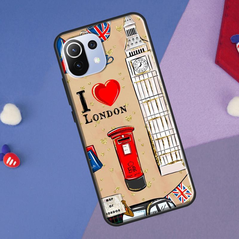 London Bus England Big Ben Cover For Xiaomi 13 14 Ultra 11T 12T 13T 14T Pro POCO X7 Pro X3 X5 F3 F5 F6 M6 X6 Pro Case