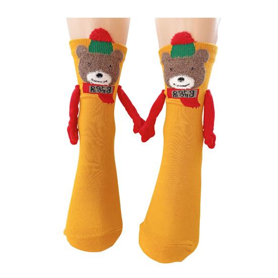 Магнитные носки "Держащиеся за руки" Оригинальные Смешные Рождественские носки "Держащиеся за руки" Рождественский чулок Наполнитель Подарки-приколы для женщин мужчин