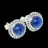 Natural Lapis Lazuli Gemstone 925 Solid Sterling Silver Gift Stud Earrings O1z34